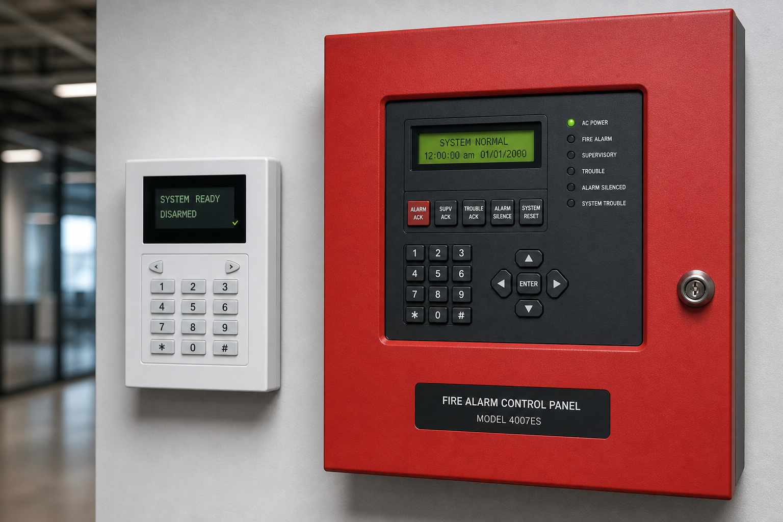 Fire alarm control panel installation